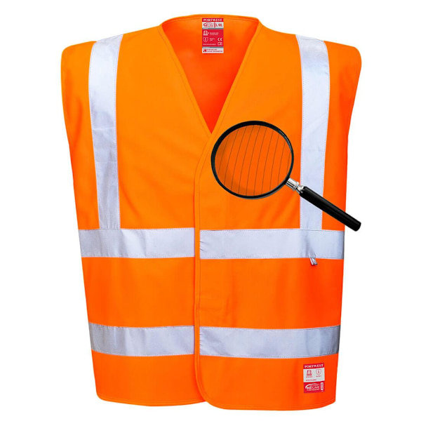 Portwest herr flamskyddad antistatisk säkerhetsväst med hög synlighet L- Orange L-XL