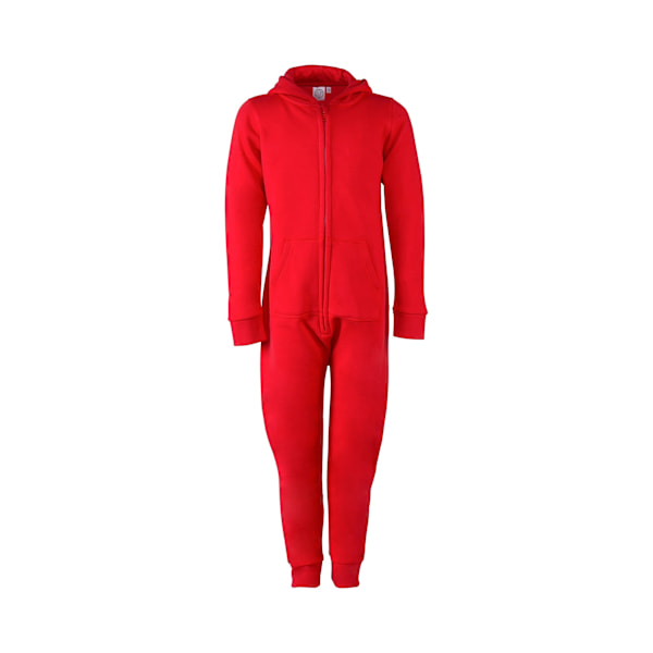 Skinnifit Minni Barn/Barn Zip Up All-In-One 9/10 År Röd Red 9/10 Years