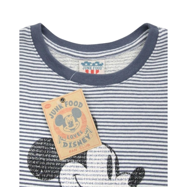 Junk Food Damkläder/Dam Mickey Mouse Kortärmad Jumper M Vit White/Blue M
