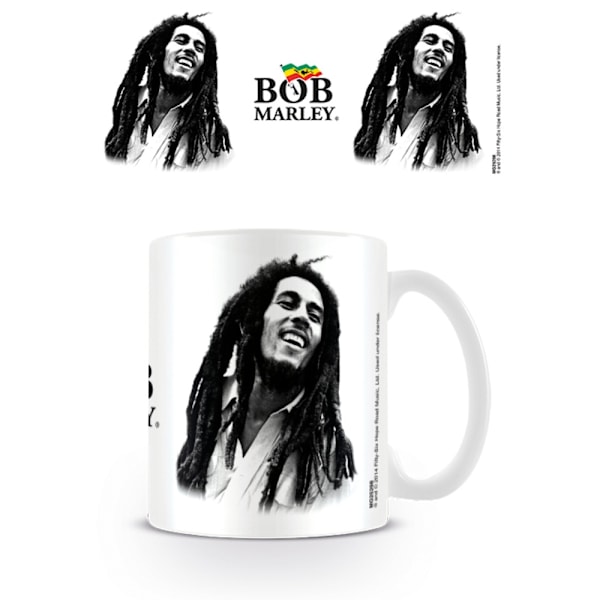 Bob Marley Svartvit Mugg En Storlek Vit/Svart White/Black One Size