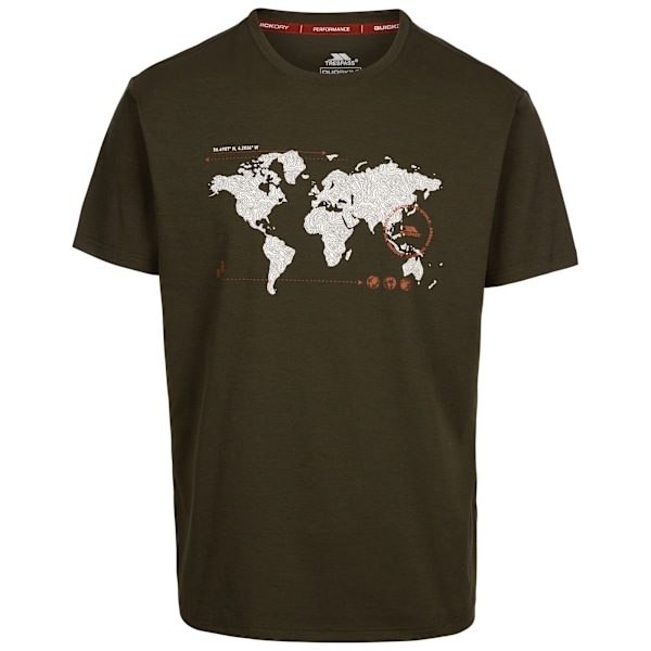 Trespass Ohio Map TP75 T-shirt M Dark Vine för män Dark Vine M