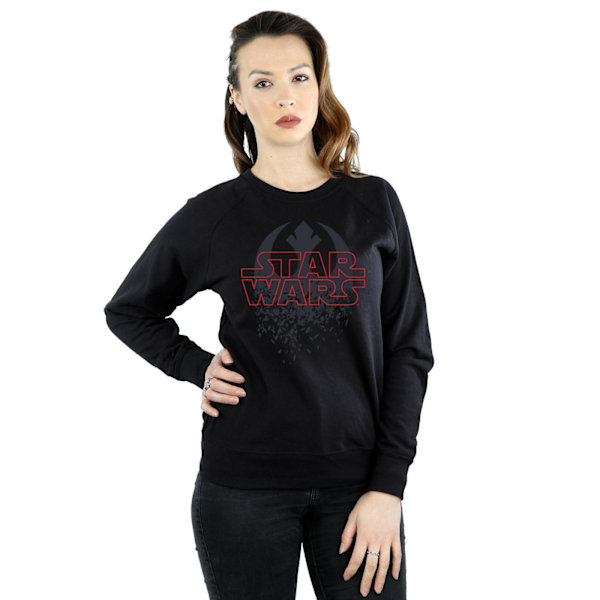 Star Wars Dam/Damer The Last Jedi Shattered Emblem Sweatshirt Black S