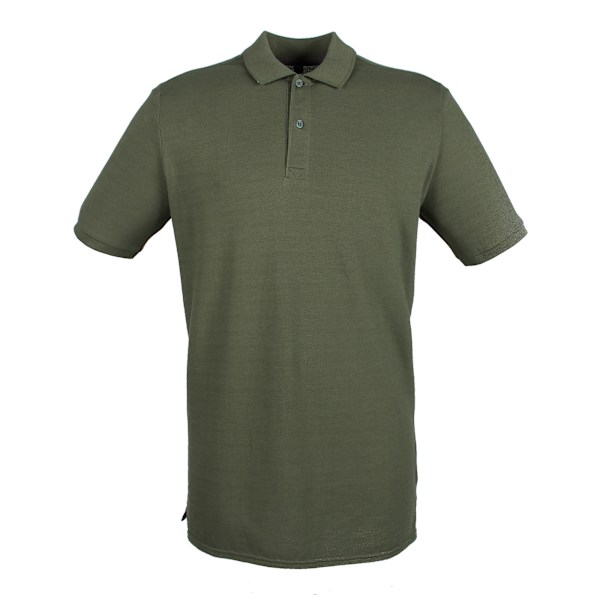 Henbury Herr Polotröja i Modern Passform, Bomulls-Piké, 3XL, Olivgrön Olive 3XL
