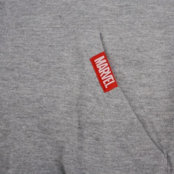 Marvel Herrkaraktärer Logotyp Hoodie M Sports Grey Sports Grey M