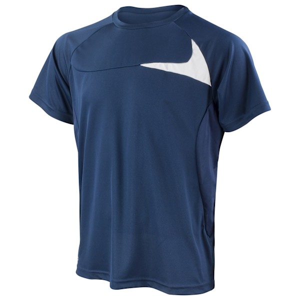 Spiro Mens Dash Training T-Shirt 3XL Marinblå/Vit Navy/White 3XL