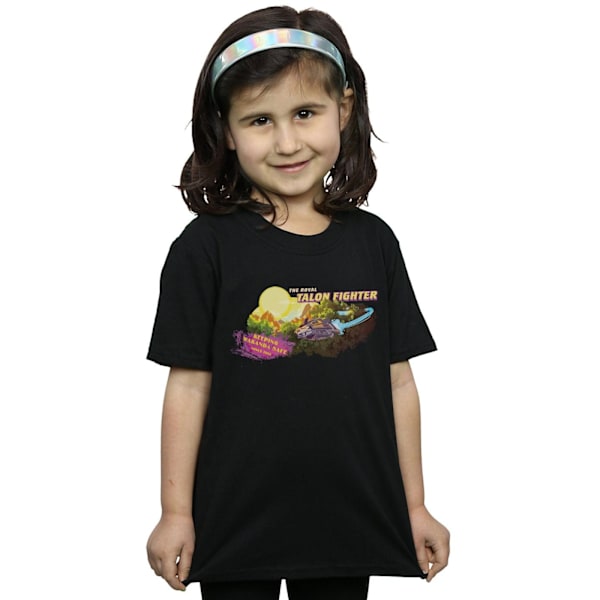 Marvel Girls Black Panther Talon Fighter Wakanda Bomull T-shirt Black 9-11 Years