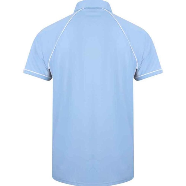 Finden And Hales Herr Performance Pikétröja med Ränder XXL Sky/Navy Sky/Navy/White XXL