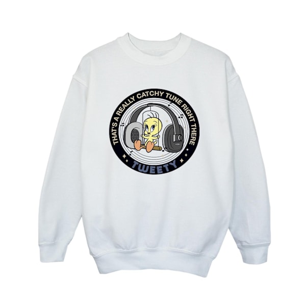 Looney Tunes Boys Tweety Catchy Tune Sweatshirt 5-6 år Vit White 5-6 Years