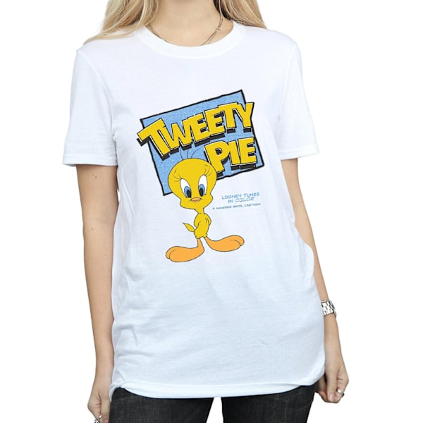 Looney Tunes Dam/Damer Tweety Bomull Boyfriend T-shirt XXL White XXL