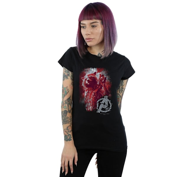 Marvel Womens/Ladies Avengers Endgame Rocket Borstad Bomull T-S Black M