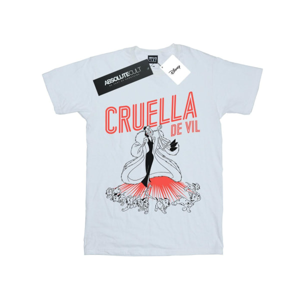 Disney Mens Cruella De Vil Dalmatiner T-shirt S Vit White S