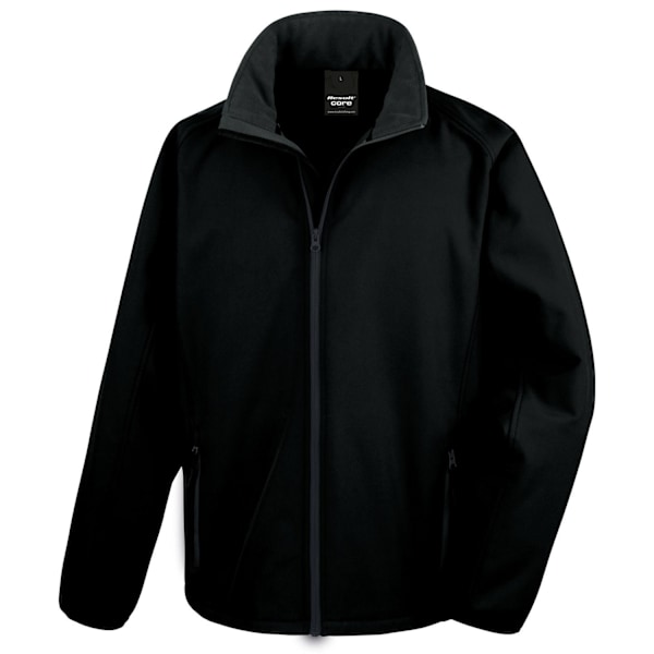 Result Core Mens Printable Soft Shell Jacket M Black Black M