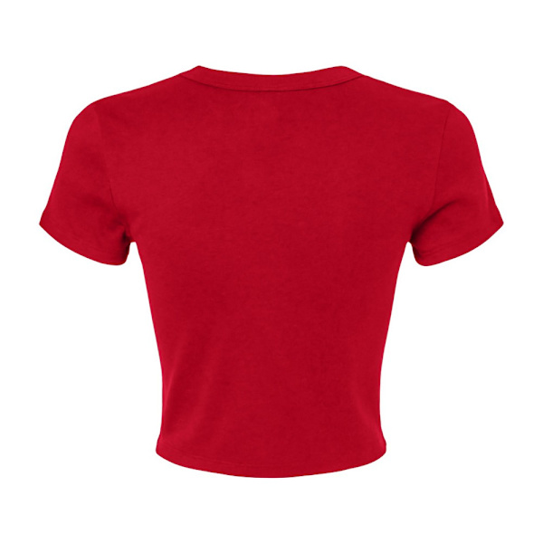 Bella + Canvas Dam/Dam Micro-Rib Crop Top S Solid Röd Solid Red S