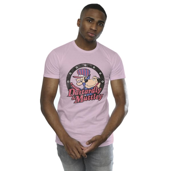 Wacky Races Herr Dastardly Och Mutley Cirkel T-Shirt XL Baby Rosa Baby Pink XL