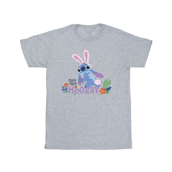 Disney Girls Lilo & Stitch Hippity Hop Stitch T-shirt i bomull 5- Sports Grey 5-6 Years