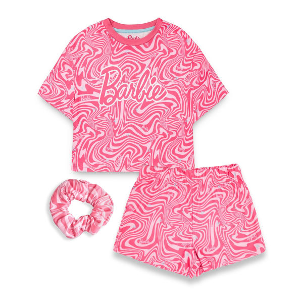 Barbie Girls All-Over Print Kort Pyjamas Set 11-12 år Rosa Pink 11-12 Years