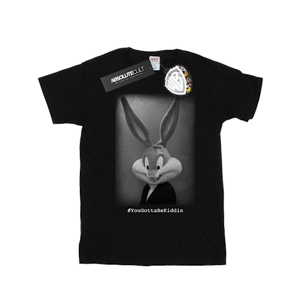 Looney Tunes Boys Bugs Bunny Yougottabekiddin T-shirt 7-8 år Black 7-8 Years