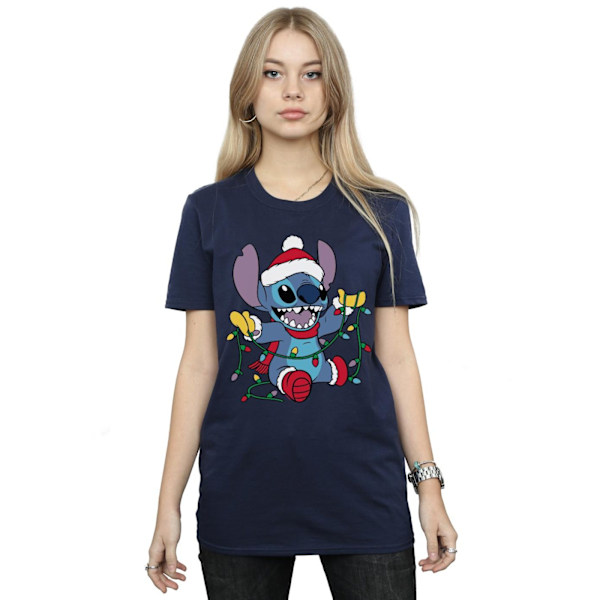 Disney Dam/Kvinnor Lilo Och Stitch Julbelysning Bomull Bo Navy Blue L