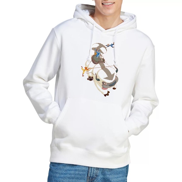 Avatar: The Last Airbender Herr Hang On Appa Hoodie M Vit White M