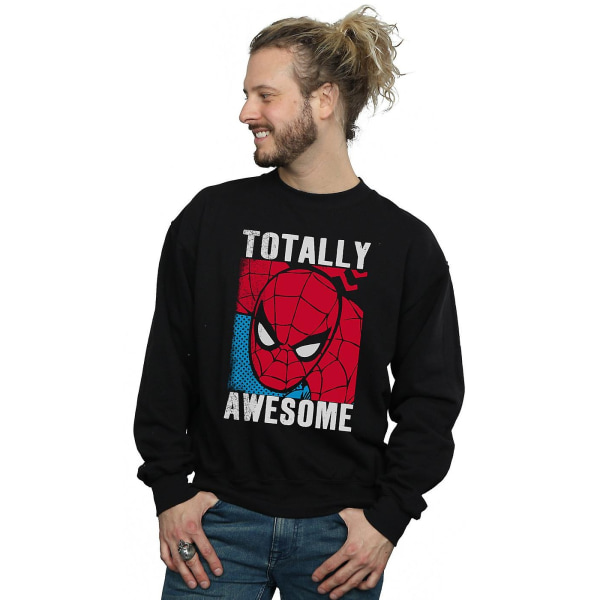 Spider-Man Herr Totally Awesome Sweatshirt M Svart Black M
