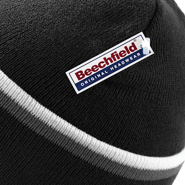 Beechfield Unisex Stickad Vintermössa En Storlek Svart/Grafitgrå/Vit Black/Graphite Grey/White One Size