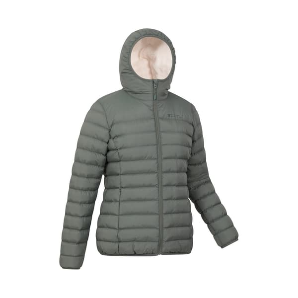 Mountain Warehouse Dam/Fritidsjacka med Fuskpälsfoder 1 Khaki Green 16 UK