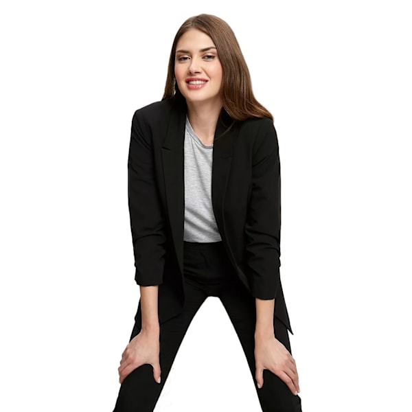 Dorothy Perkins Dam/Kvinnor Ruched Tall Blazer 18 UK Svart Black 18 UK