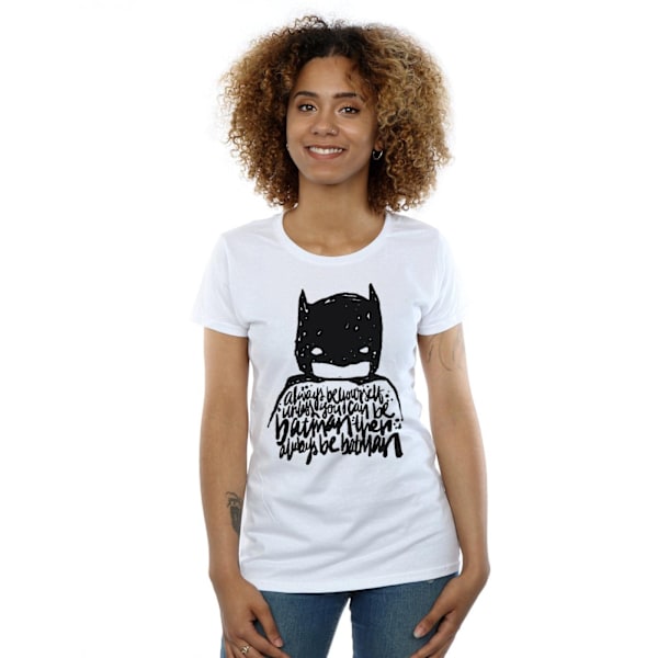 DC Comics Dam/Kvinnor Batman Always Be Yourself Bomull T-Shir White M
