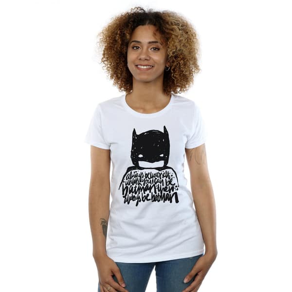 DC Comics Dam/Kvinnor Batman Always Be Yourself T-shirt i bomull White M