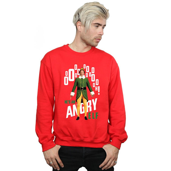 Elf Herr Angry Elf Sweatshirt L Röd Red L