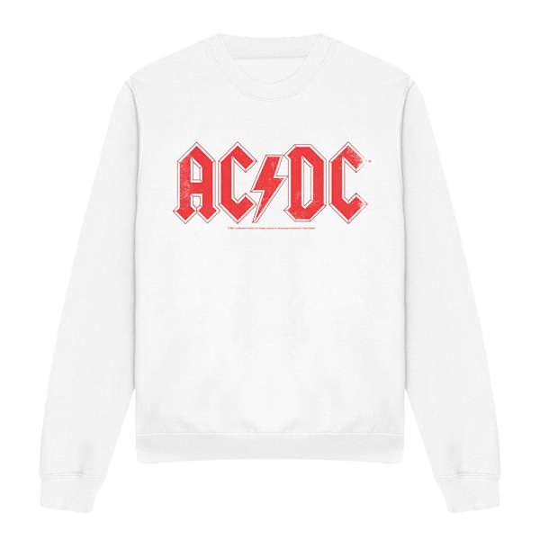 AC/DC Unisex Vuxen Logotyp Sweatshirt L Vit White L
