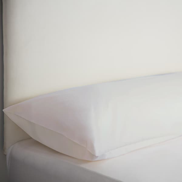 Belladorm Easycare Percale Bolster Pillowcase Dubbel Vit White Double