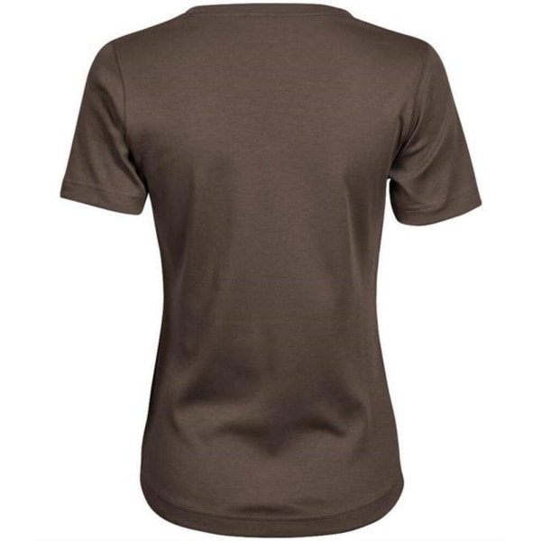 Tee Jays Dam/Dam Interlock T-shirt M Chokladbrun Chocolate Brown M