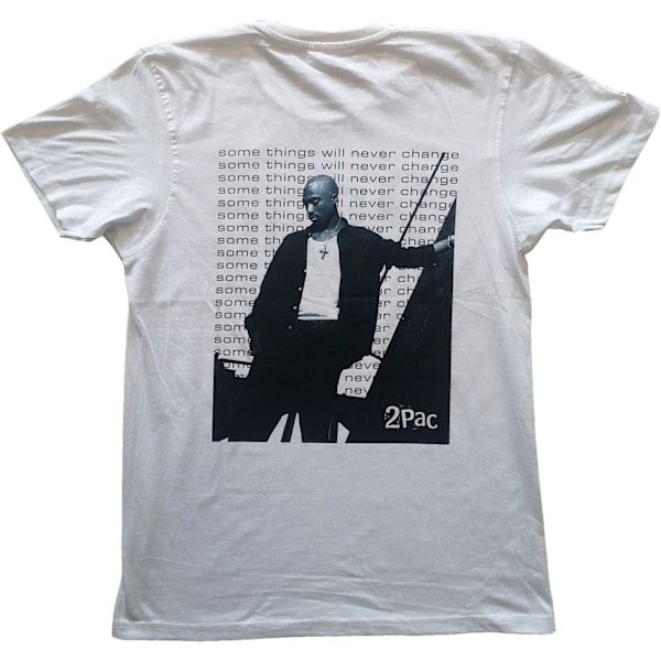 Tupac Shakur Unisex Adult Changes T-Shirt L Vit White L