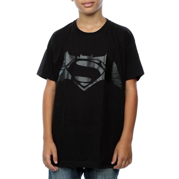 DC Comics Boys Batman v Superman Logo Print T-Shirt 12-13 år Black 12-13 Years