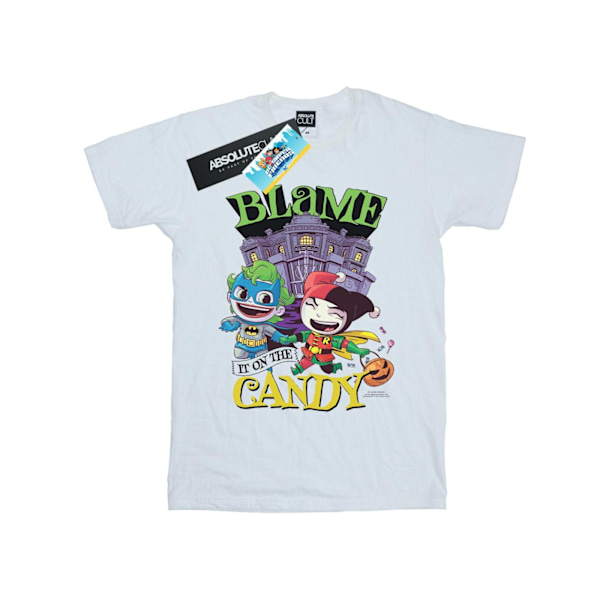 DC Comics Boys Super Friends Blame It On The Candy T-Shirt 5-6 White 5-6 Years