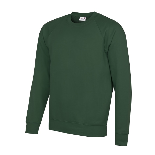 AWDis Academy Herr Raglantröja med rund hals 2XL Grön Green 2XL