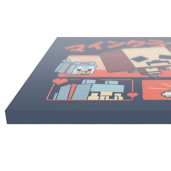 Minecraft Chibi Canvas Tryck En Storlek Blå/Orange/Vit Blue/Orange/White One Size