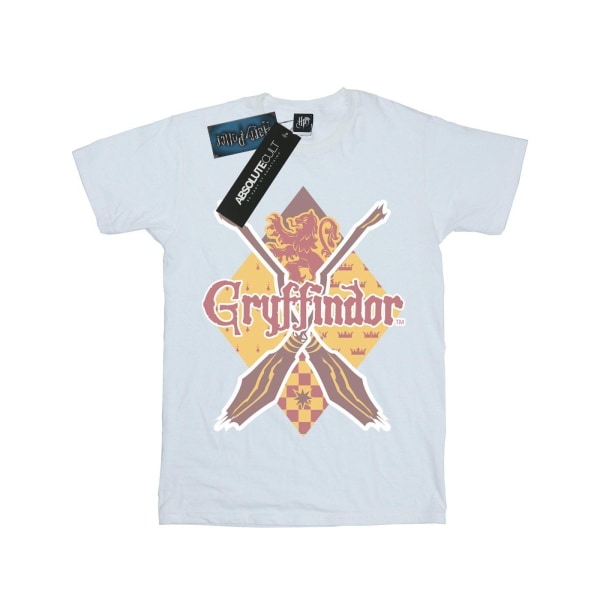 Harry Potter Girls Gryffindor Lozenge Bomull T-shirt 9-11 år White 9-11 Years