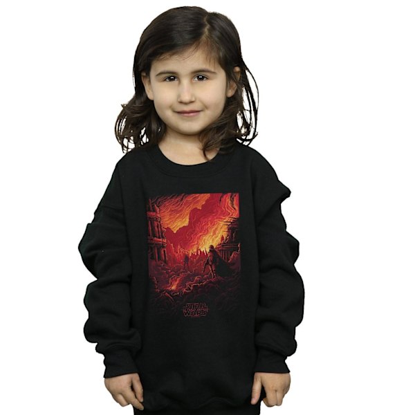 Star Wars: The Force Awakens Girls Phasma Art Poster Sweatshirt Black 5-6 Years