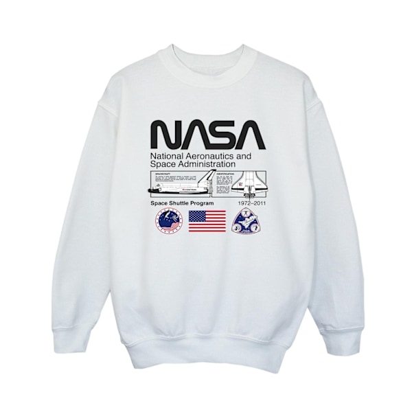 NASA Boys Space Admin Sweatshirt 3-4 år Vit White 3-4 Years