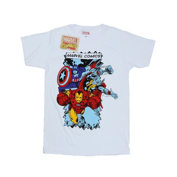 Marvel Herr T-shirt med seriefigurer M Heather Grey Heather Grey M