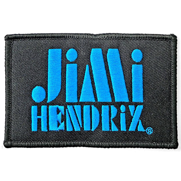 Jimi Hendrix Logo Stencil Strykjärnsmärke One Size Svart/Blå Black/Blue One Size