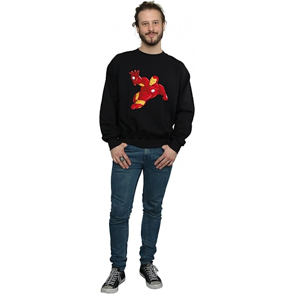 Iron Man Herr Enkel Bomullströja M Svart Black M