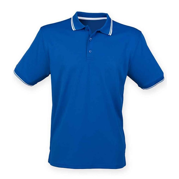 Henbury CoolPlus Tipped Polotröja M Royal Blue/White Royal Blue/White M