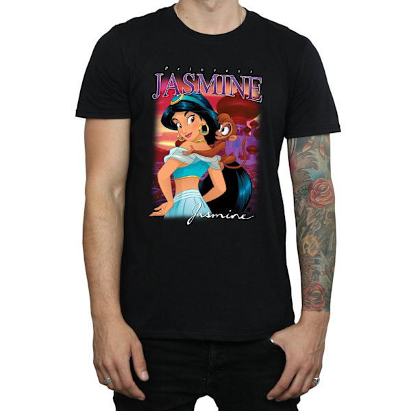 Aladdin Herr Jasmine Montage Bomull T-shirt XL Svart Black XL
