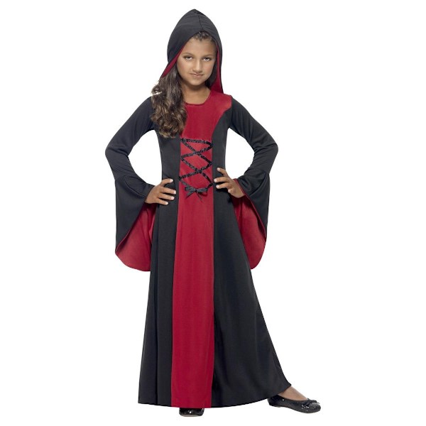 Smiffys Flickor Vampyrdräkt Kappa L Röd/Svart Red/Black L