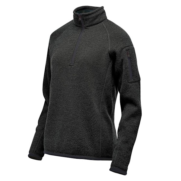 Stormtech Dam/Kvinnor Avalante Heather Kvarts Dragkedja Fleece Topp Black L