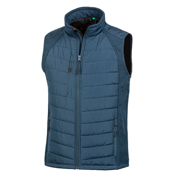 Result Herr Svart Compass Vadderad Soft Shell Väst M Marinblå/Marinblå Navy/Navy M