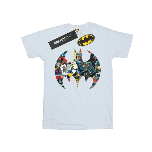 DC Comics Dam/Kvinnor Batman Serietidningslogotyp Bomull Boyfriend White M